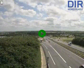 Webcam au début de l'A84 sur le périphérique Ouest de Caen (N814) à hauteur de la sortie 9, Porte de Bretagne