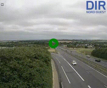 Webcam au début de l'A84 sur le périphérique Ouest de Caen (N814) à hauteur de la sortie 9, Porte de Bretagne