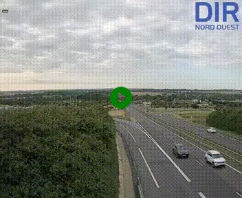Webcam au début de l'A84 sur le périphérique Ouest de Caen (N814) à hauteur de la sortie 9, Porte de Bretagne