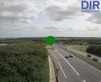 Webcam au début de l'A84 sur le périphérique Ouest de Caen (N814) à hauteur de la sortie 9, Porte de Bretagne