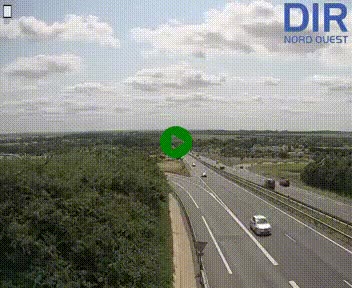 Webcam au début de l'A84 sur le périphérique Ouest de Caen (N814) à hauteur de la sortie 9, Porte de Bretagne