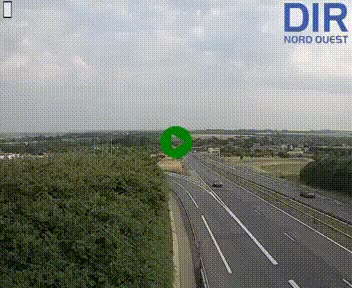 Webcam au début de l'A84 sur le périphérique Ouest de Caen (N814) à hauteur de la sortie 9, Porte de Bretagne