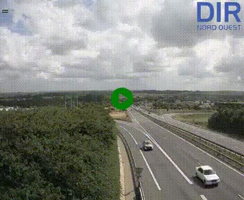 Webcam au début de l'A84 sur le périphérique Ouest de Caen (N814) à hauteur de la sortie 9, Porte de Bretagne