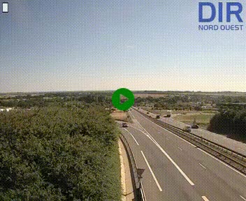 Webcam au début de l'A84 sur le périphérique Ouest de Caen (N814) à hauteur de la sortie 9, Porte de Bretagne