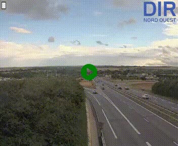 Webcam au début de l'A84 sur le périphérique Ouest de Caen (N814) à hauteur de la sortie 9, Porte de Bretagne