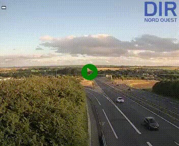 Webcam au début de l'A84 sur le périphérique Ouest de Caen (N814) à hauteur de la sortie 9, Porte de Bretagne