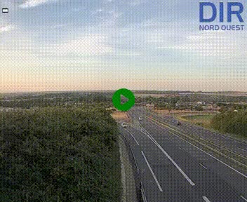 Webcam au début de l'A84 sur le périphérique Ouest de Caen (N814) à hauteur de la sortie 9, Porte de Bretagne