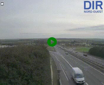<h2>Webcam au début de l'A84 sur le périphérique Ouest de Caen (N814) à hauteur de la sortie 9, Porte de Bretagne</h2>