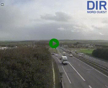 <h2>Webcam au début de l'A84 sur le périphérique Ouest de Caen (N814) à hauteur de la sortie 9, Porte de Bretagne</h2>