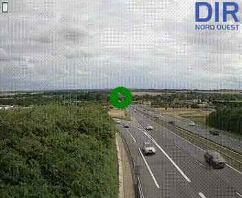 <h2>Webcam au début de l'A84 sur le périphérique Ouest de Caen (N814) à hauteur de la sortie 9, Porte de Bretagne</h2>