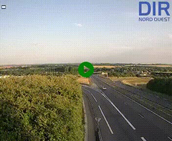 <h2>Webcam au début de l'A84 sur le périphérique Ouest de Caen (N814) à hauteur de la sortie 9, Porte de Bretagne</h2>