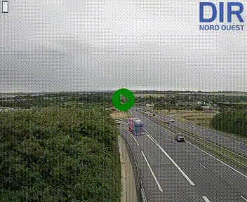 <h2>Webcam au début de l'A84 sur le périphérique Ouest de Caen (N814) à hauteur de la sortie 9, Porte de Bretagne</h2>