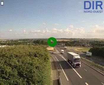 <h2>Webcam au début de l'A84 sur le périphérique Ouest de Caen (N814) à hauteur de la sortie 9, Porte de Bretagne</h2>