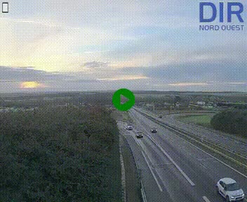 <h2>Webcam au début de l'A84 sur le périphérique Ouest de Caen (N814) à hauteur de la sortie 9, Porte de Bretagne</h2>