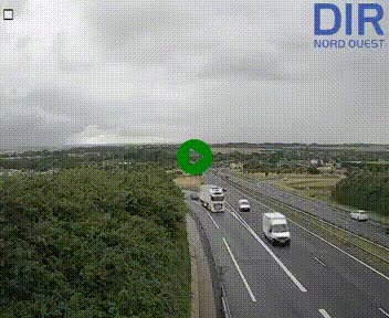 <h2>Webcam au début de l'A84 sur le périphérique Ouest de Caen (N814) à hauteur de la sortie 9, Porte de Bretagne</h2>