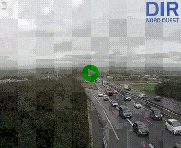 <h2>Webcam au début de l'A84 sur le périphérique Ouest de Caen (N814) à hauteur de la sortie 9, Porte de Bretagne</h2>
