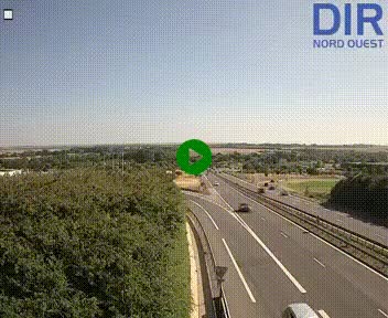 <h2>Webcam au début de l'A84 sur le périphérique Ouest de Caen (N814) à hauteur de la sortie 9, Porte de Bretagne</h2>