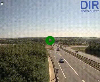 <h2>Webcam au début de l'A84 sur le périphérique Ouest de Caen (N814) à hauteur de la sortie 9, Porte de Bretagne</h2>