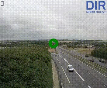 <h2>Webcam au début de l'A84 sur le périphérique Ouest de Caen (N814) à hauteur de la sortie 9, Porte de Bretagne</h2>