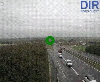 <h2>Webcam au début de l'A84 sur le périphérique Ouest de Caen (N814) à hauteur de la sortie 9, Porte de Bretagne</h2>