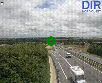 <h2>Webcam au début de l'A84 sur le périphérique Ouest de Caen (N814) à hauteur de la sortie 9, Porte de Bretagne</h2>