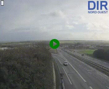 <h2>Webcam au début de l'A84 sur le périphérique Ouest de Caen (N814) à hauteur de la sortie 9, Porte de Bretagne</h2>