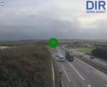 <h2>Webcam au début de l'A84 sur le périphérique Ouest de Caen (N814) à hauteur de la sortie 9, Porte de Bretagne</h2>