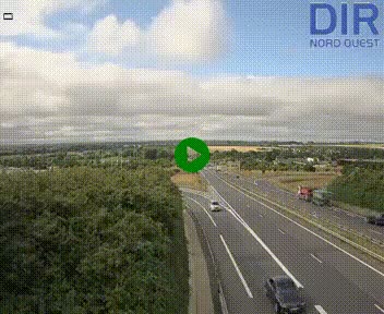 <h2>Webcam au début de l'A84 sur le périphérique Ouest de Caen (N814) à hauteur de la sortie 9, Porte de Bretagne</h2>