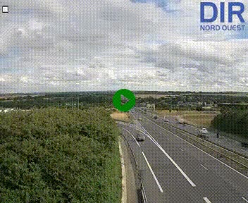<h2>Webcam au début de l'A84 sur le périphérique Ouest de Caen (N814) à hauteur de la sortie 9, Porte de Bretagne</h2>