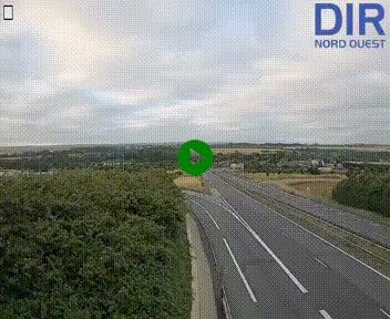 <h2>Webcam au début de l'A84 sur le périphérique Ouest de Caen (N814) à hauteur de la sortie 9, Porte de Bretagne</h2>