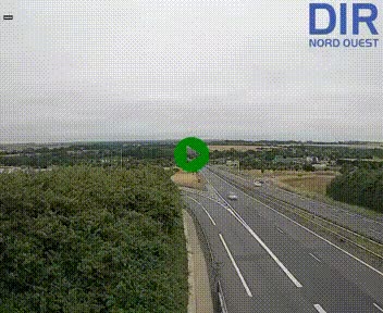 <h2>Webcam au début de l'A84 sur le périphérique Ouest de Caen (N814) à hauteur de la sortie 9, Porte de Bretagne</h2>
