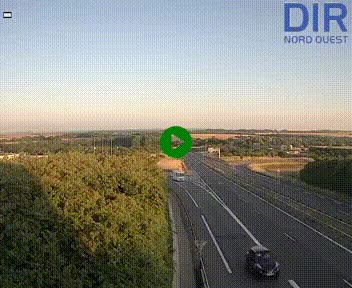 <h2>Webcam au début de l'A84 sur le périphérique Ouest de Caen (N814) à hauteur de la sortie 9, Porte de Bretagne</h2>