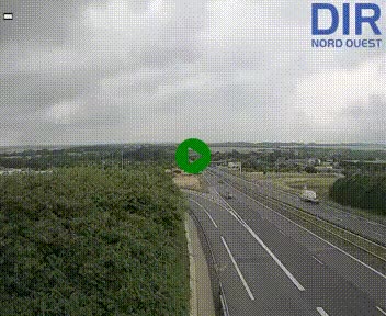 <h2>Webcam au début de l'A84 sur le périphérique Ouest de Caen (N814) à hauteur de la sortie 9, Porte de Bretagne</h2>
