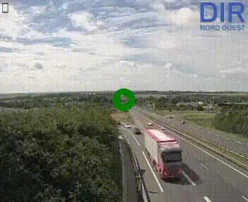 <h2>Webcam au début de l'A84 sur le périphérique Ouest de Caen (N814) à hauteur de la sortie 9, Porte de Bretagne</h2>