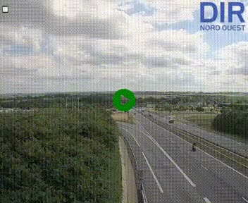 Webcam au début de l'A84 sur le périphérique Ouest de Caen (N814) à hauteur de la sortie 9, Porte de Bretagne