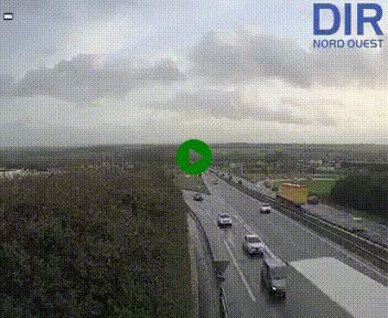 <h2>Webcam au début de l'A84 sur le périphérique Ouest de Caen (N814) à hauteur de la sortie 9, Porte de Bretagne</h2>