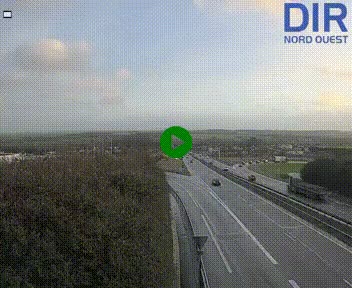 <h2>Webcam au début de l'A84 sur le périphérique Ouest de Caen (N814) à hauteur de la sortie 9, Porte de Bretagne</h2>