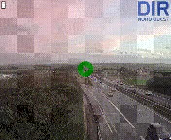 <h2>Webcam au début de l'A84 sur le périphérique Ouest de Caen (N814) à hauteur de la sortie 9, Porte de Bretagne</h2>