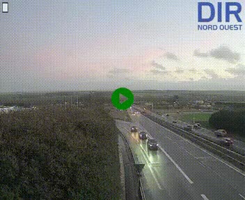 <h2>Webcam au début de l'A84 sur le périphérique Ouest de Caen (N814) à hauteur de la sortie 9, Porte de Bretagne</h2>