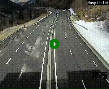 <h2>Webcam L'Hospitalet-près-l'Andorre sur N20, en direction d'Andorre</h2>