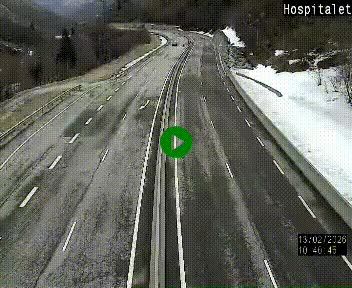 <h2>Webcam L'Hospitalet-près-l'Andorre sur N20, en direction d'Andorre</h2>