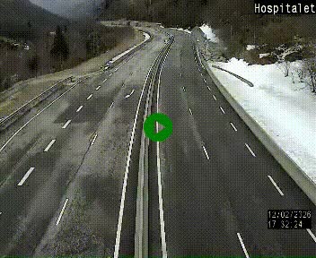 <h2>Webcam L'Hospitalet-près-l'Andorre sur N20, en direction d'Andorre</h2>