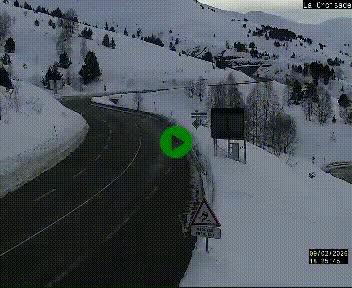 <h2>Webcam au carrefour de la croisade, à la jonction entre la N22 et la N320, avant le poste de douane franco-andorrane. Webcam à 1790 mètres d'altitude</h2>