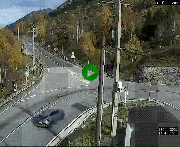 Webcam au carrefour de la croisade, à la jonction entre la N22 et la N320, avant le poste de douane franco-andorrane. Webcam à 1790 mètres d'altitude