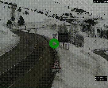 <h2>Webcam au carrefour de la croisade, à la jonction entre la N22 et la N320, avant le poste de douane franco-andorrane. Webcam à 1790 mètres d'altitude</h2>