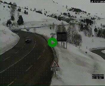<h2>Webcam au carrefour de la croisade, à la jonction entre la N22 et la N320, avant le poste de douane franco-andorrane. Webcam à 1790 mètres d'altitude</h2>