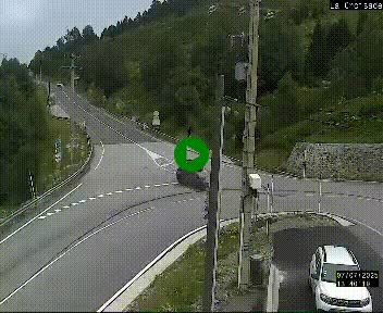 Webcam au carrefour de la croisade, à la jonction entre la N22 et la N320, avant le poste de douane franco-andorrane. Webcam à 1790 mètres d'altitude