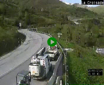 <h2>Webcam au carrefour de la croisade, à la jonction entre la N22 et la N320, avant le poste de douane franco-andorrane. Webcam à 1790 mètres d'altitude</h2>