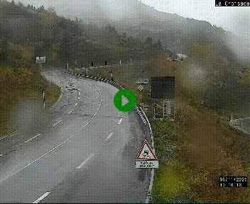 Webcam au carrefour de la croisade, à la jonction entre la N22 et la N320, avant le poste de douane franco-andorrane. Webcam à 1790 mètres d'altitude