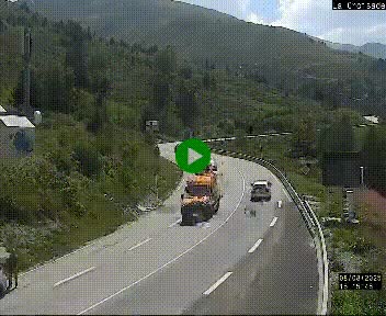 <h2>Webcam au carrefour de la croisade, à la jonction entre la N22 et la N320, avant le poste de douane franco-andorrane. Webcam à 1790 mètres d'altitude</h2>